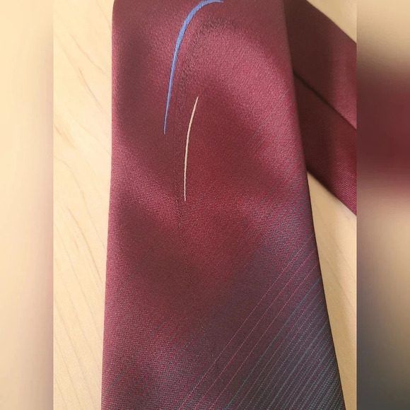 🇫🇷DIOR Vintage Tie, Burgundy and Grey - Picture 4 of 10
